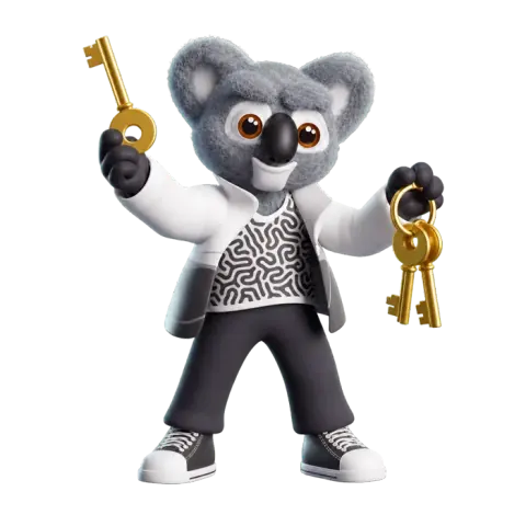 Kody holding up a set of golden keys